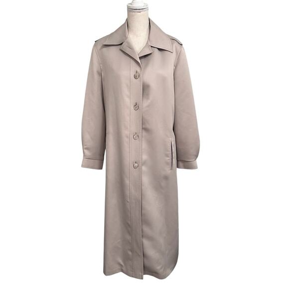 London Fog Jackets & Blazers - London Fog Vintage Tan Long Trench Coat Removable Lining Womens Large